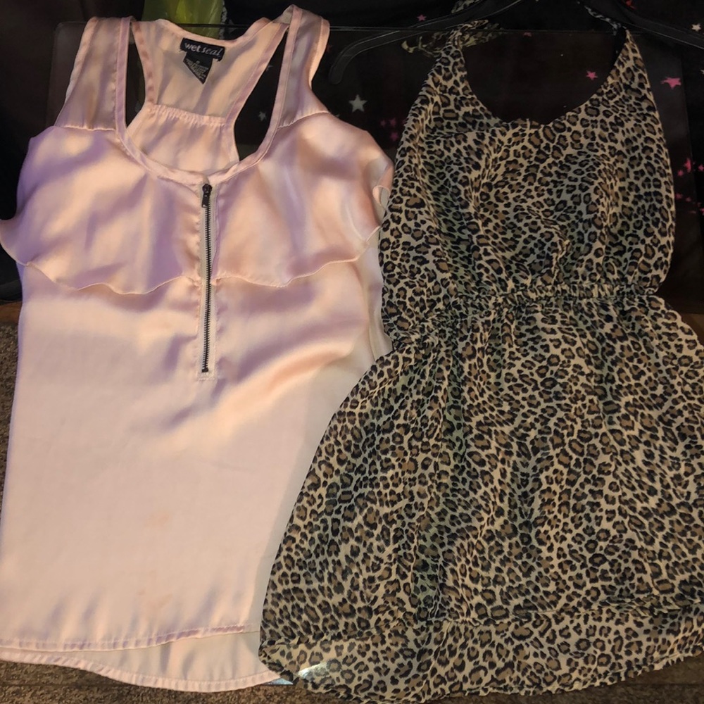 1 ruffle top & 1 halter top